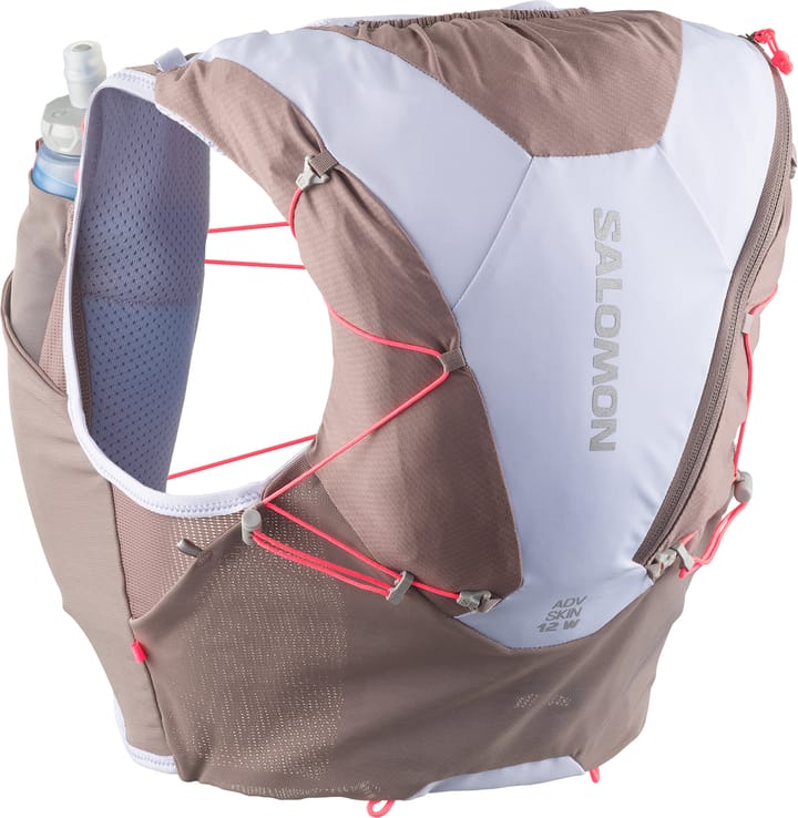 SALOMON-ADV SKIN 12 SET WHITE/ELECTRIC GREEN - Trail running bag